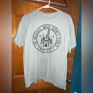 Disney Sage Green T-Shirt with Castle Graphic